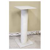 White Painted Display Pedestal - 42 Inch Tall Pill