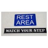 Captain Leisure & Andy Rooney Metal Signs - Rest A