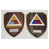 Heraldic Plaque 2nd & 3rd Armored Division Shields