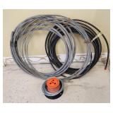 Gray & Black Cable Coils with Steel Cable Spool