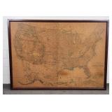 1953 US Bureau Land Management Map - Large Framed