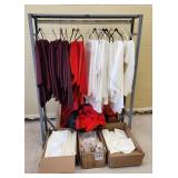 Lot of Table Linens - Burgundy, Red, & White