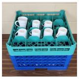 (2) Commercial Dishwashing Racks w Coffee Mugs +