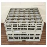 (2) Commercial Dishwashing Racks w Glasses