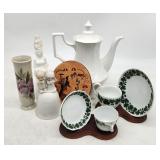 Vintage Meissen Porcelain Tea Set, Teapot, Plate,