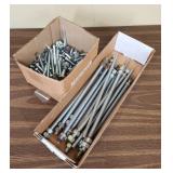 Bolts, Nuts, Washers & (11) 11-inch Threaded Rods