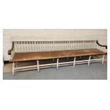 Vintage Spindle Back Wooden Bench - 120" Long