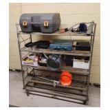 Metal Storage Rack on Wheels - 5 Shelf, 56x47.5 in
