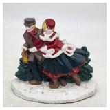 Vintage Christmas Couple Cast Iron Dorr Stop