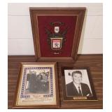 (3) Framed Wells Family Crest Ford & Reagan Photos