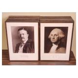 (20) Presidential Portraits Framed Art Washington+