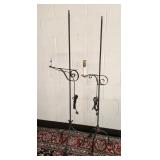 Vintage Wrought Iron Floor Lamps - Lot of 2