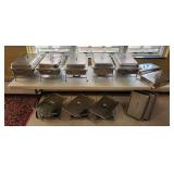 Stainless Steel Chafing Dishes - 9 Piece Set (6 Fu