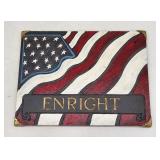 Enright Medal of Honor Slate Plaque - American Fla