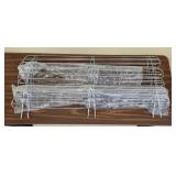 Lot of 8 Chrome Metal Rack Shelf Backings - 45 in