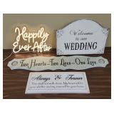 Wedding Signs - Happily Ever After LED Sign - Set