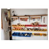 Wall Mounted Hardware Organizers & Contents Lot