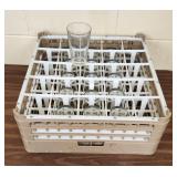 Commerical Dishwashing Rack with Barware Glasses