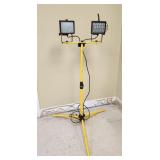 Portable Work Light - Yellow Tripod Stand - Two Li