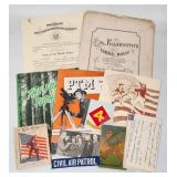 Military Ephemera Lot: US Army Document, Sheet Mus