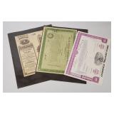 Assorted Stock Certificates - Louisiana Bond, Blue