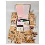Large Rubber Stamp Lot - Hampton Art Stamp Pads, A