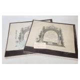 Vintage Freemason Certificates - William Bradford