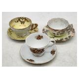 Vintage Porcelain Tea Cup & Saucer Sets - Floral