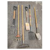 Craftsman Shovel & Garden Tool Lot: Forks,