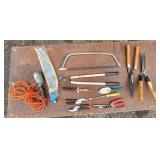 Gardening Tools Lot - Bow Saw, Pruning Shears,