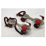 Vintage Metal & Leather Roller Skates - Retro