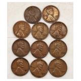 Wheat Cent Lot - 1934-1938 U.S. Pennies (11)