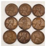 Wheat Penny Lot - 1938-1940 US One Cent Coins