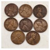 Wheat Pennies - 1923, 1924, 1925 (10 Total)