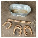 Vintage Horseshoe Set w/ Metal Stakes &