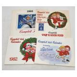 Campbell Kids Calendar Lot - 1980, 1982, 1984,