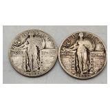 1928-1930 Standing Liberty Quarter Coins - Lot of