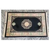 Chinese Oriental Rug - Navy, Cream, Floral