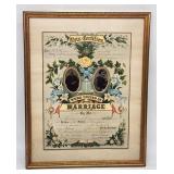 1885 J.J.M. Hyman & Mary Lutz Framed Marriage