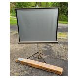 Vintage Da-Lite Silver Pacer Projection Screen w/