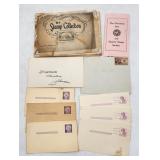 Vintage Stamp Collection Album, Loose Stamps &