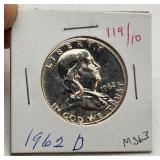 1962-D Franklin Half Dollar - MS63