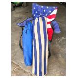 American Flag Folding Camping Chair with 2