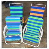 Copa Beach Chairs - Striped Fabric, Set of 4
