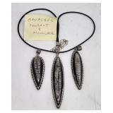 Ornacers Fossil Pendant Necklaces - Set of 3