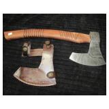 UNUSED DAMASCUS STEEL TOMAHAWK HATCHET