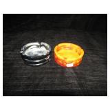2 UNUSED SWIRL ASHTRAYS