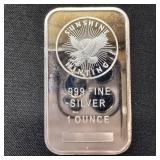 1 oz Fine Silver Bar ï¿½ Sunshine Minting