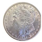 1884-CC Morgan Silver Dollar w/ COA