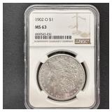1902-O Morgan Silver Dollar NGC MS63